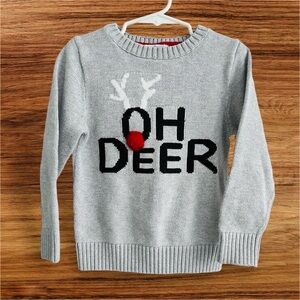 Gray Oh Deer Sweater